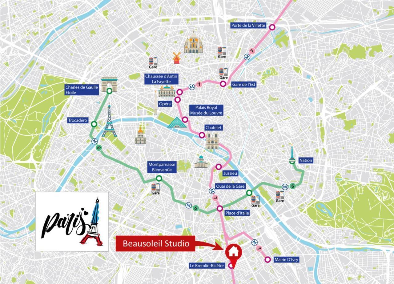 Beausoleil Studio Metro Paris Sud Le Kremlin-Bicetre Exterior photo
